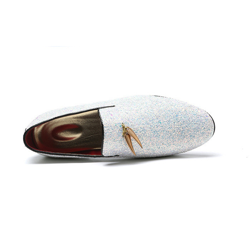 Men's Loafers with Contrast Red Lining Sophisticated Slip-On Dress Shoes