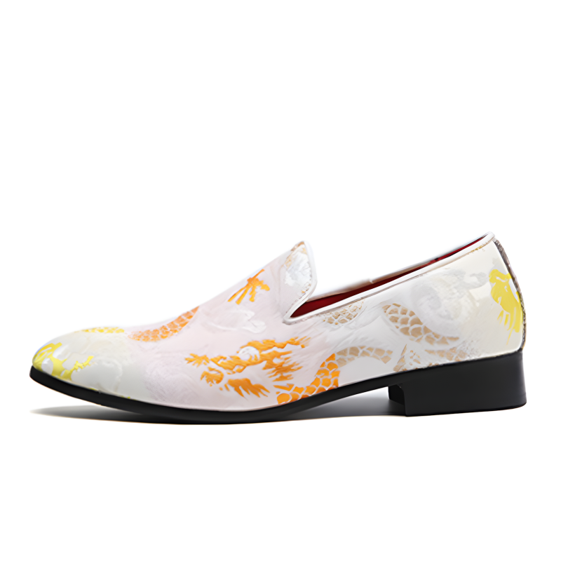 Men's Loafers Elegant Embroidered Jacquard