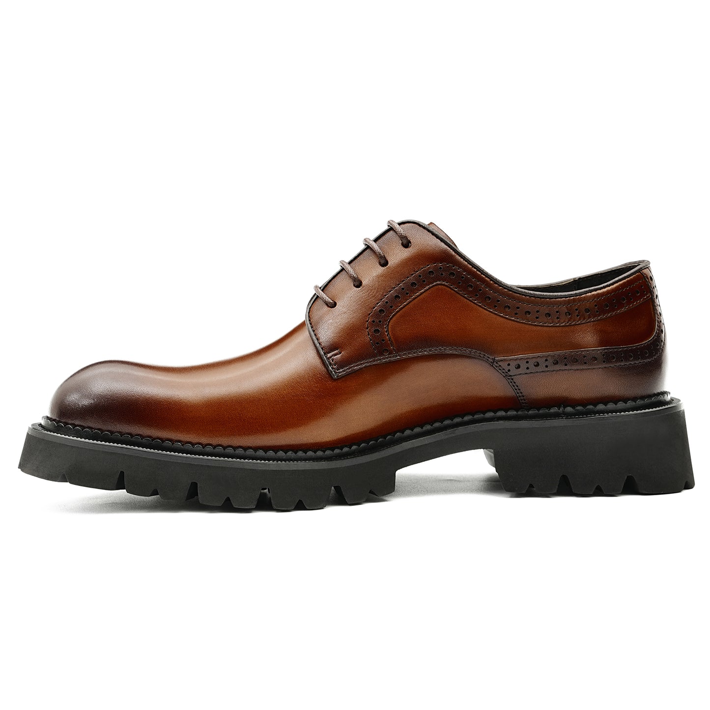 Men's Classic Derby Shoes - Breathable Leather & Rugged Traction