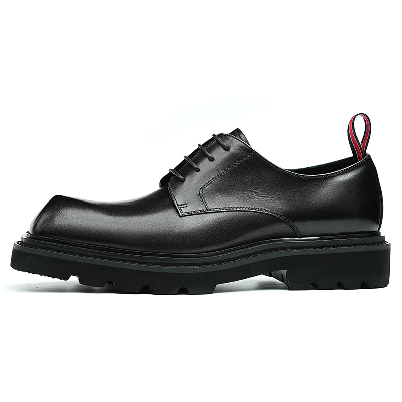 Men's Leather Derby Shoes Diamond Toe