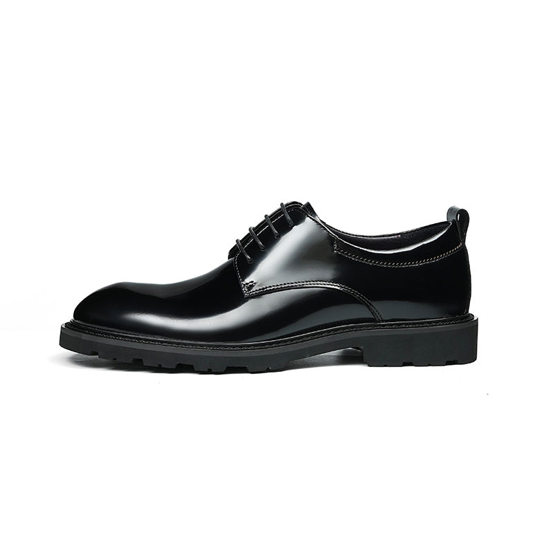 Men's Luminous Derby Shoes: Sculpted Toe Design & Architectural Sole Detailing