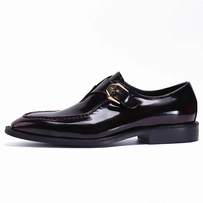 Men's Monk Strap Dress Shoes Metal Buckle Detail