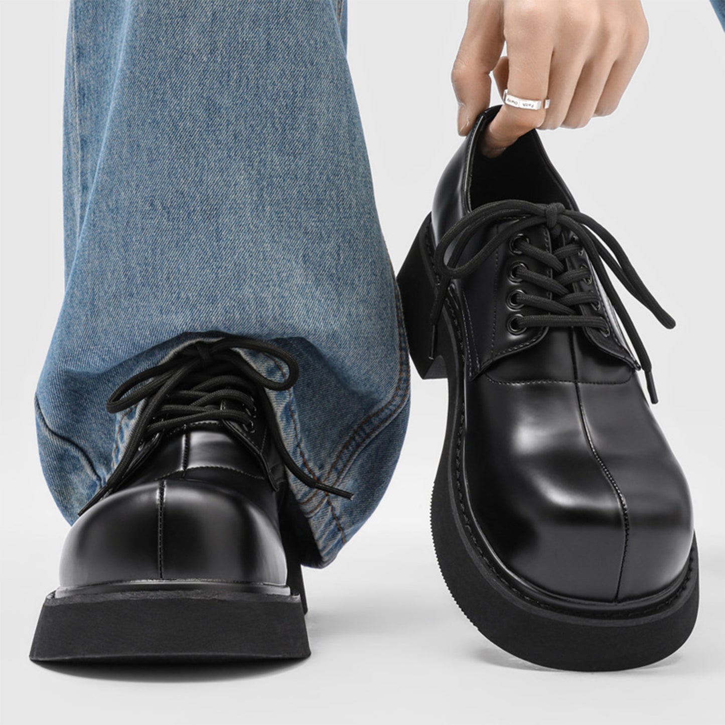 Men's Derby Cap-Toe Chunky Sole with a Modern Heavyweight Profile