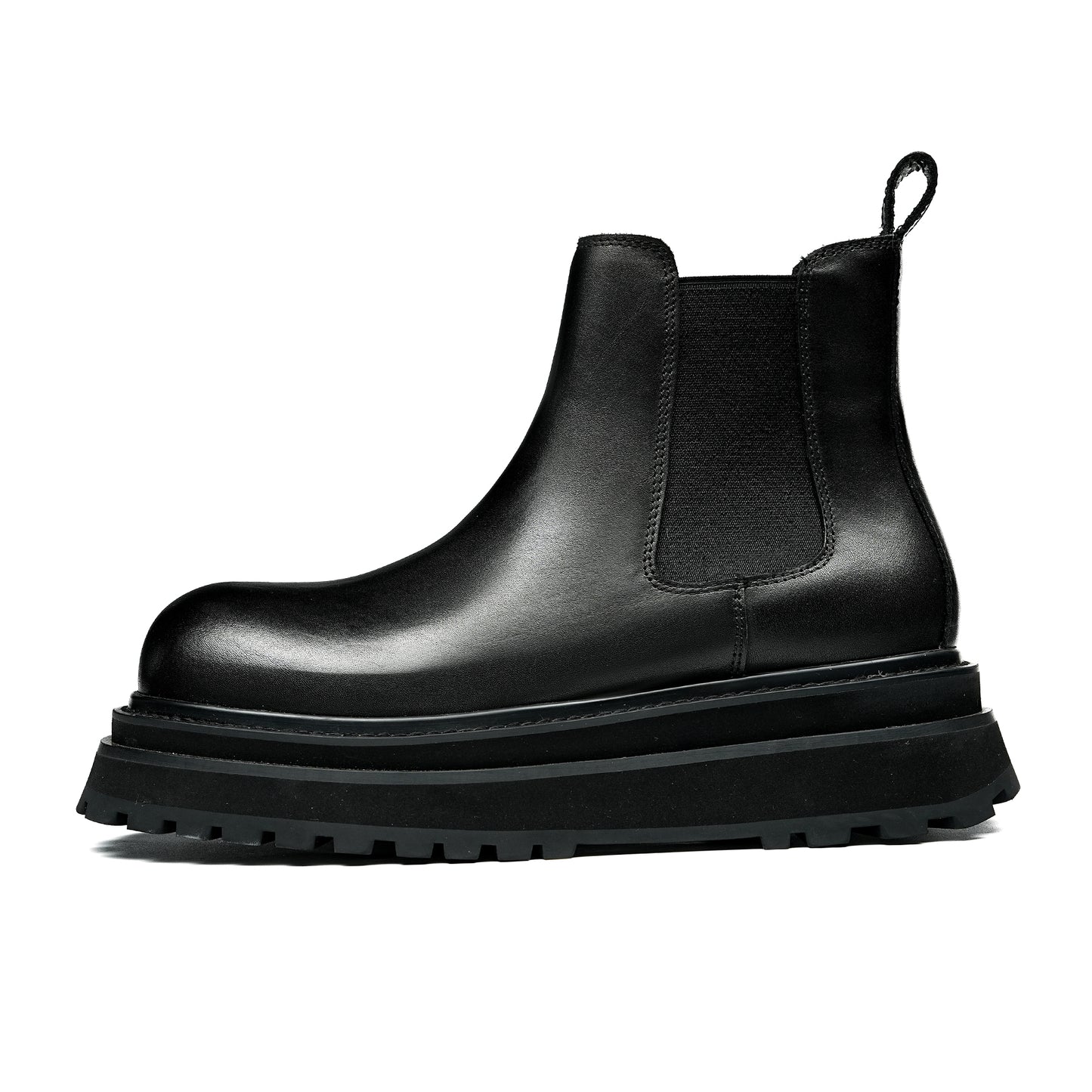 Men's Urban Sculpture Chelsea Boots: Architectural Sole & Streamlined Silhouette