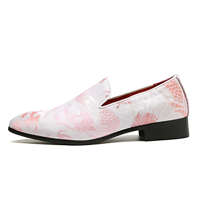 Men's Loafers Elegant Embroidered Jacquard