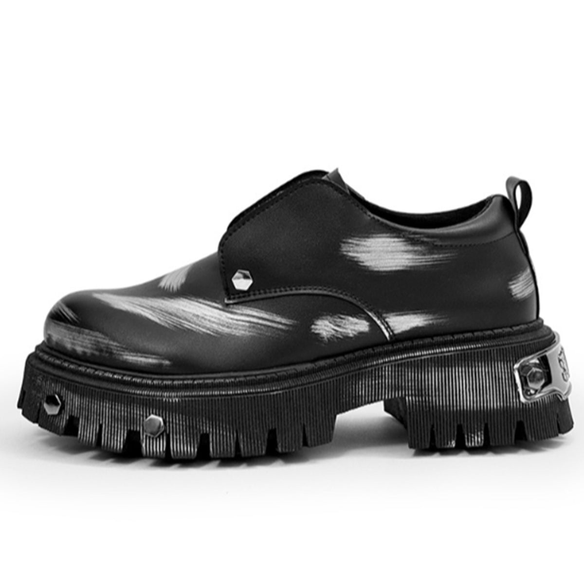 Men's Chunky Platform Derby Shoes | with Metallic Studs