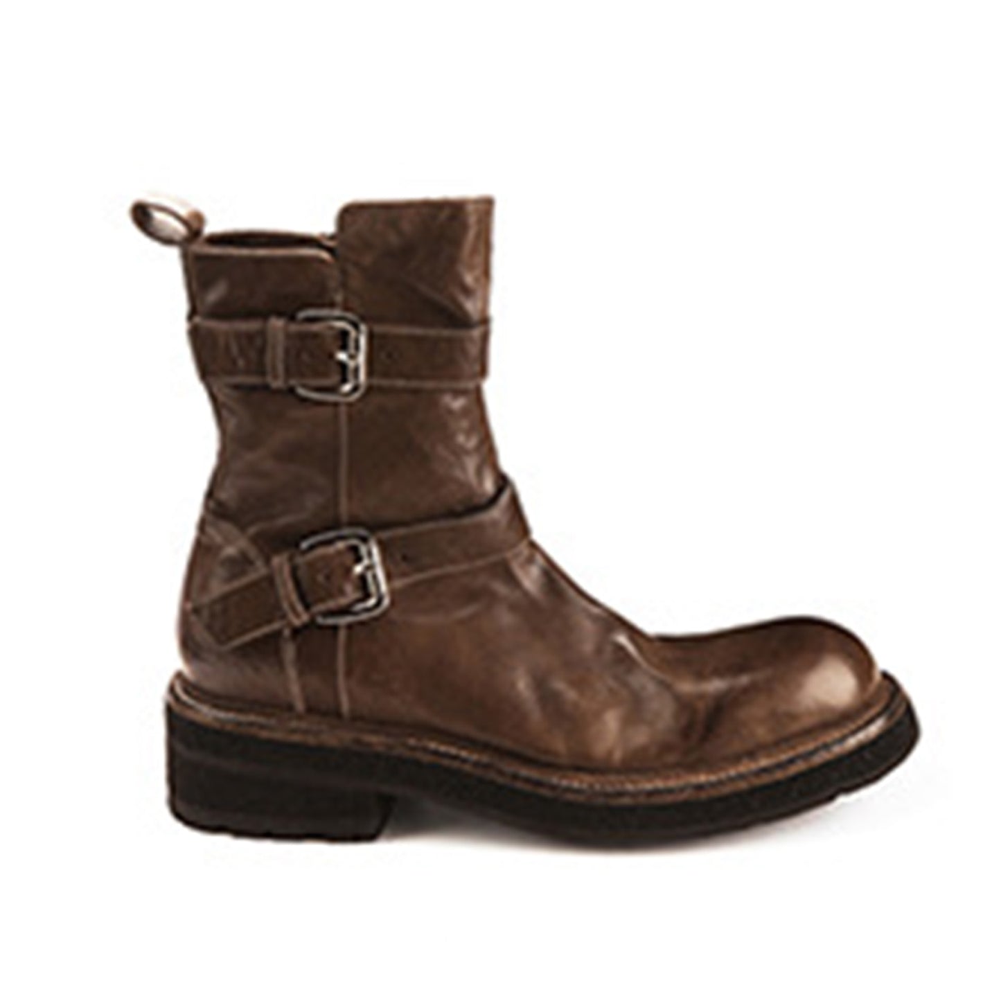 Women's Edgy Buckle Boots: Statement Dual Straps & Sleek Side-Zipper Access