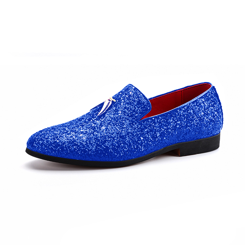 Men's Loafers with Contrast Red Lining Sophisticated Slip-On Dress Shoes