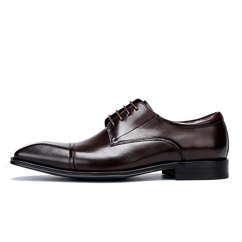 Men's Pointed-Toe Derby Shoes Sleek Style