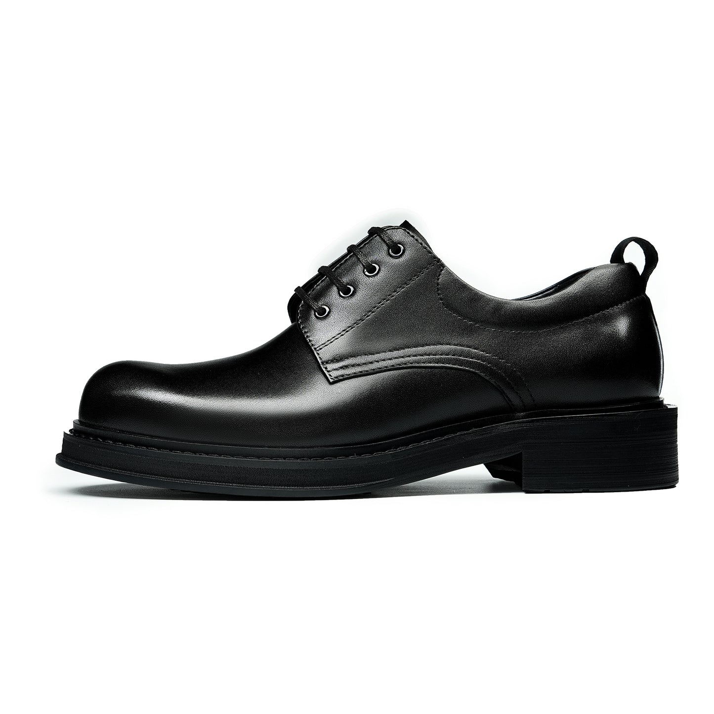 Urban Ease Men's Derby Shoes: Side Elastic Panels & Streamlined Design