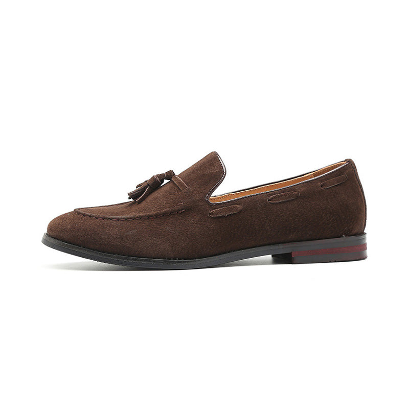 Men's Tassel Suede Loafers Sophisticated Casual Style