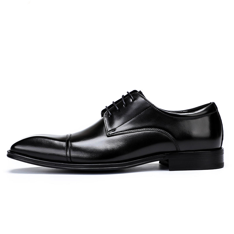 Men's Pointed-Toe Derby Shoes Sleek Style