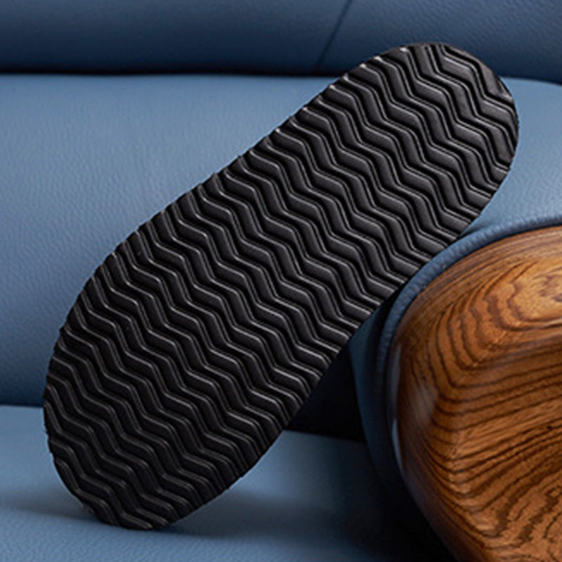 Men's Leather Slide Sandals Minimalist Style
