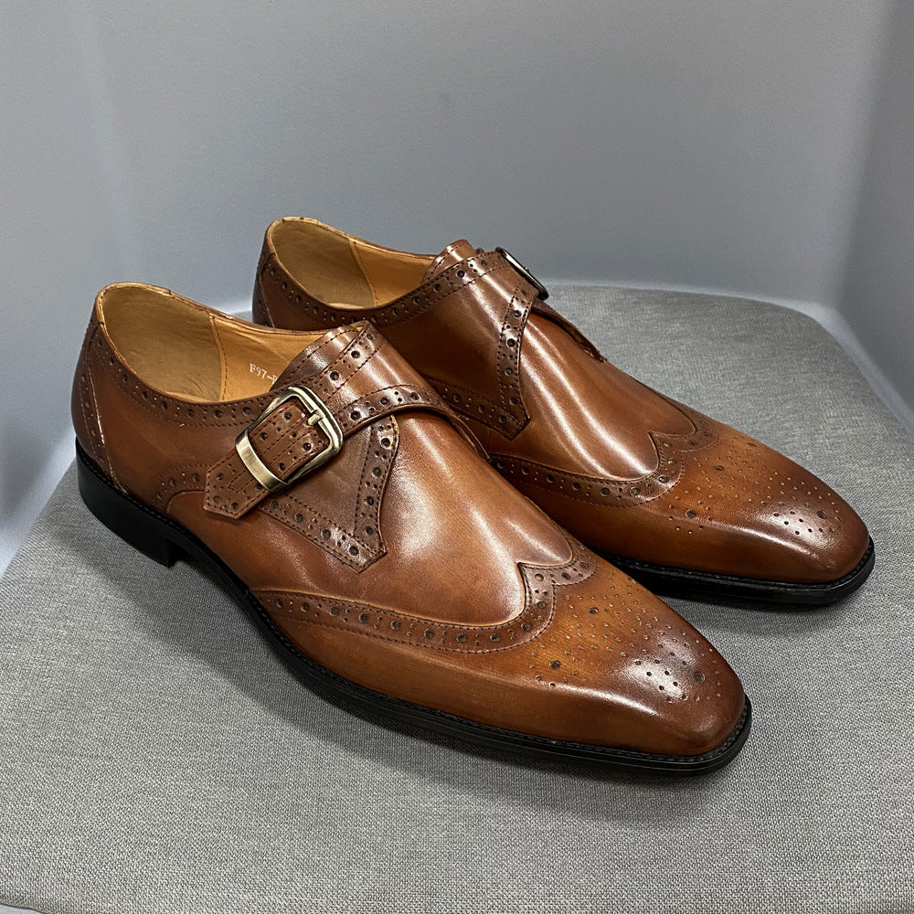 Men’s Wingtip Monk Strap Shoes