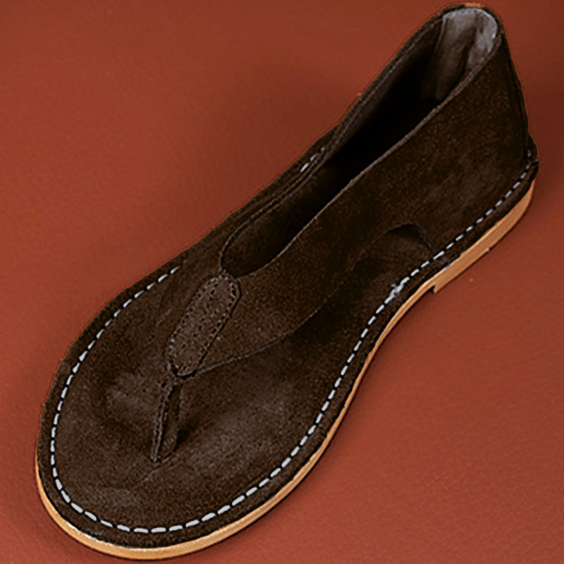 Men's Sandals Suede Leather Flip-Flop