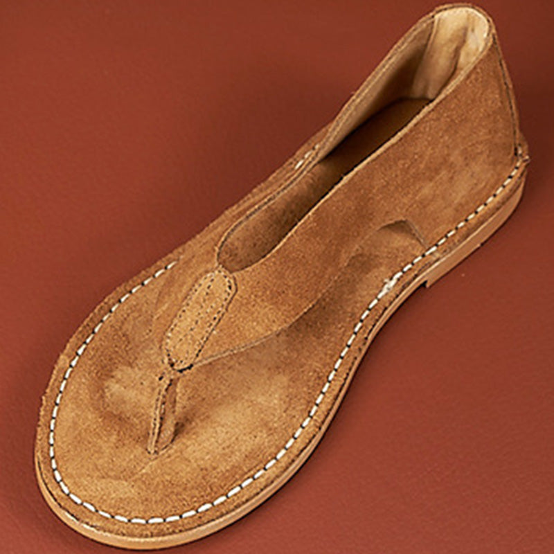 Men's Sandals Suede Leather Flip-Flop
