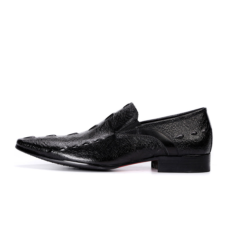 Men’s Exotic Crocodile-Embossed Leather Loafers