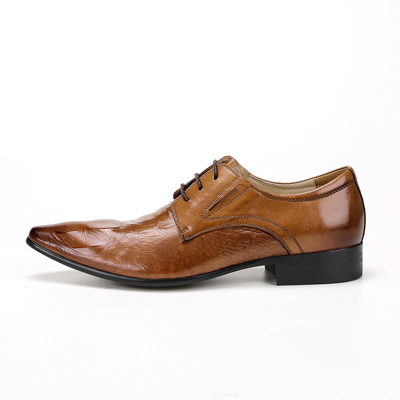 Men’s Glossy Leather Derby Shoes