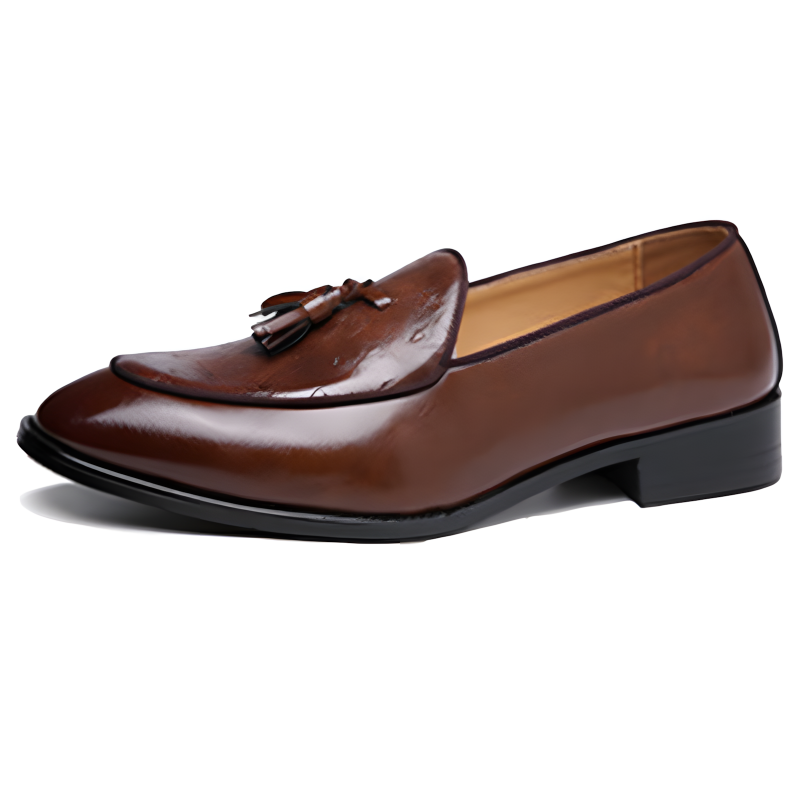 Men’s Tassel Loafers Ostrich-Embossed