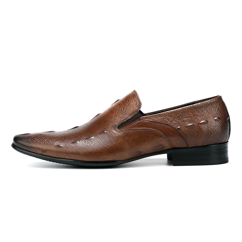 Men’s Exotic Crocodile-Embossed Leather Loafers