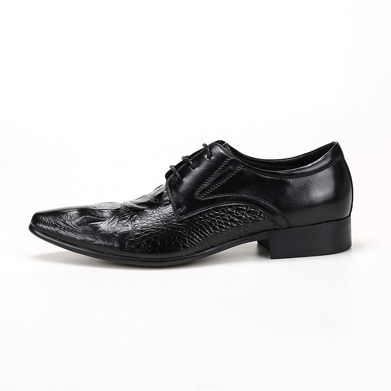 Men’s Glossy Leather Derby Shoes
