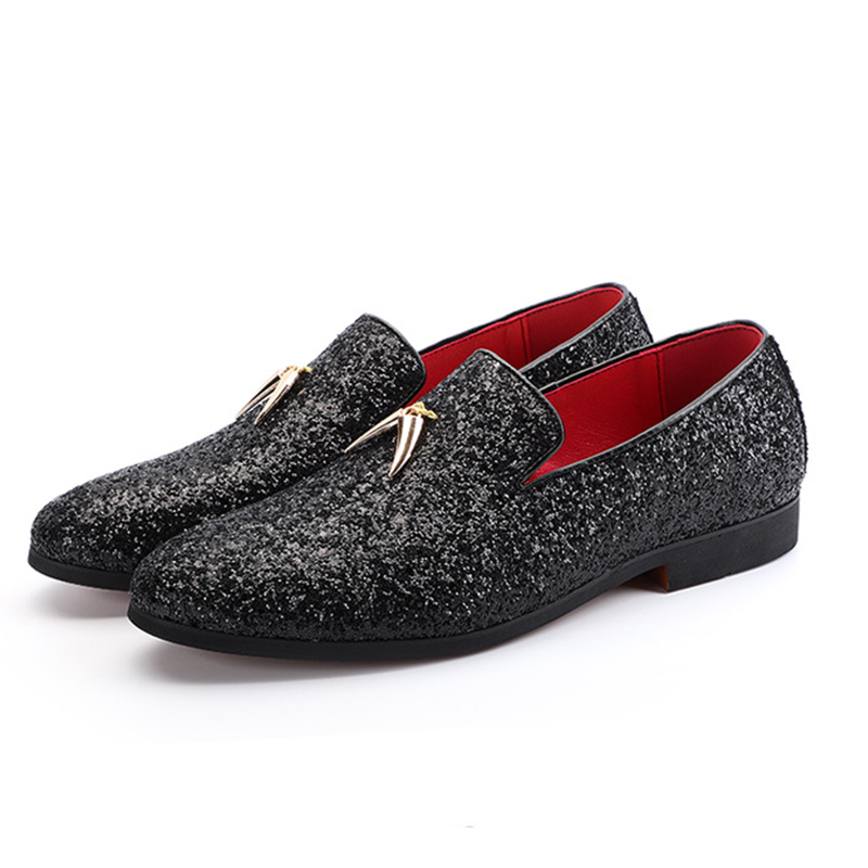 Men's Loafers with Contrast Red Lining Sophisticated Slip-On Dress Shoes