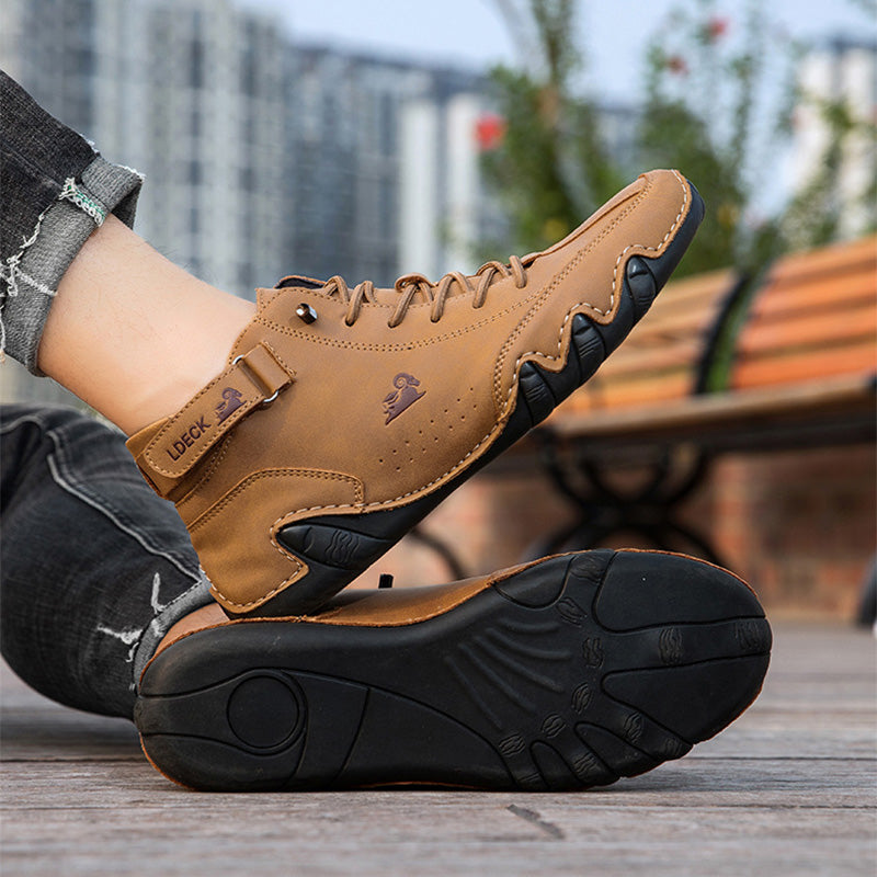 Sculpted Sole Boots: Distinctive Side Accent & Contoured Design