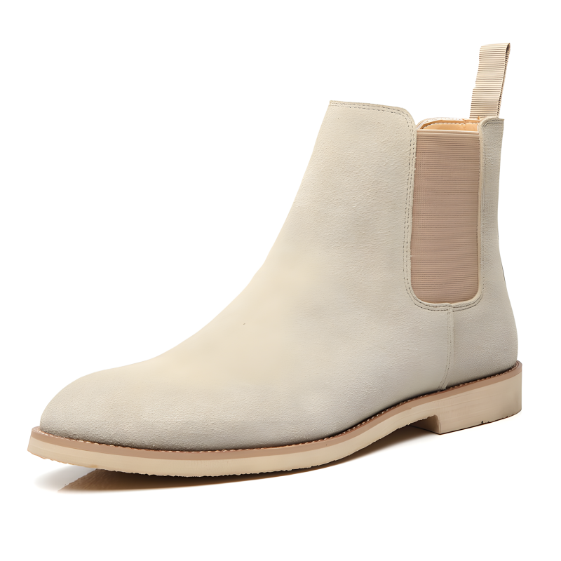 Men's Classic Suede Chelsea Boots with Crepe Sole