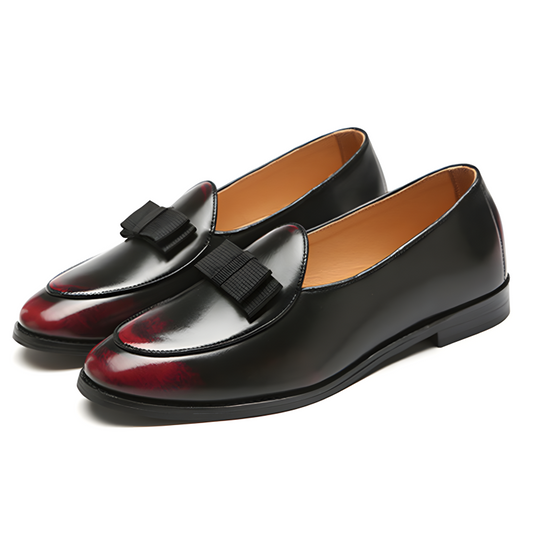 Men’s Patent Leather Bow Loafers
