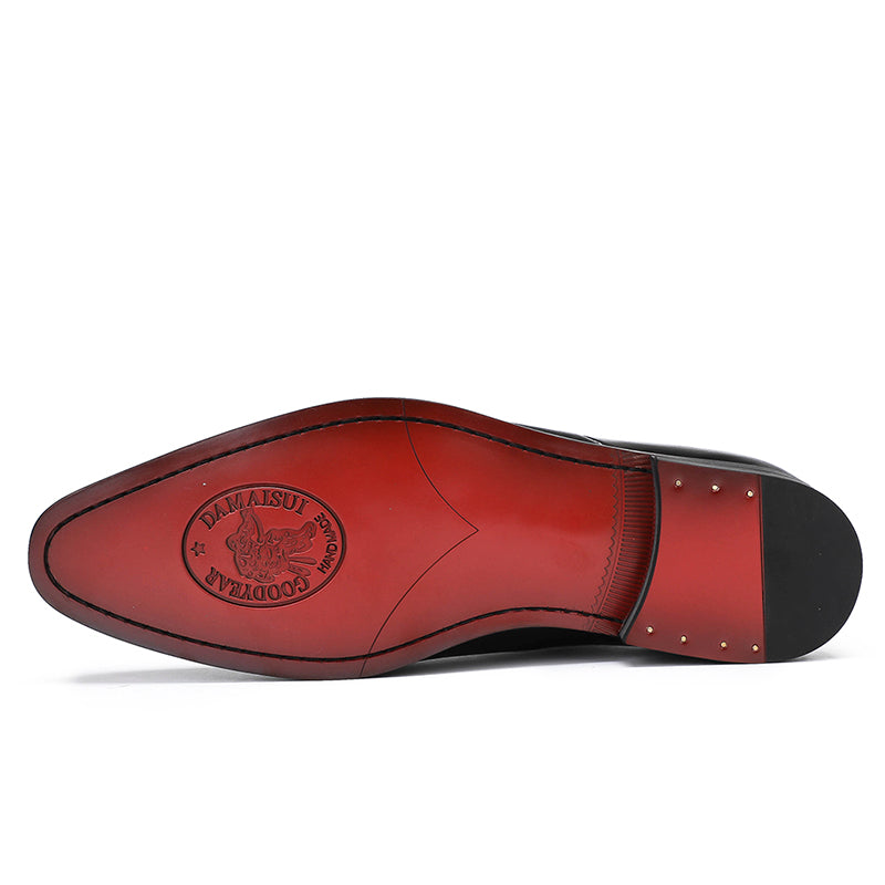 Men's Pointed-Toe Derby Shoes Sleek Style