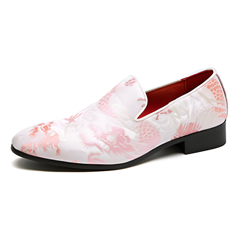 Men's Loafers Elegant Embroidered Jacquard