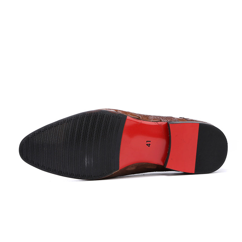 Men’s Exotic Crocodile-Embossed Leather Loafers