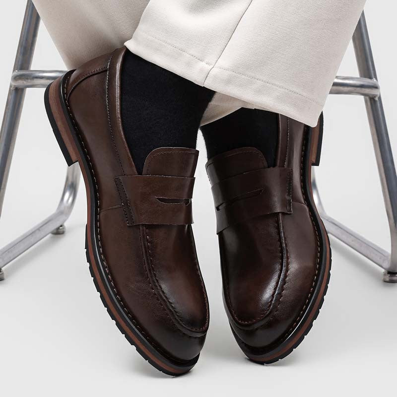 Classic Men's Loafer with Signature Strap Design