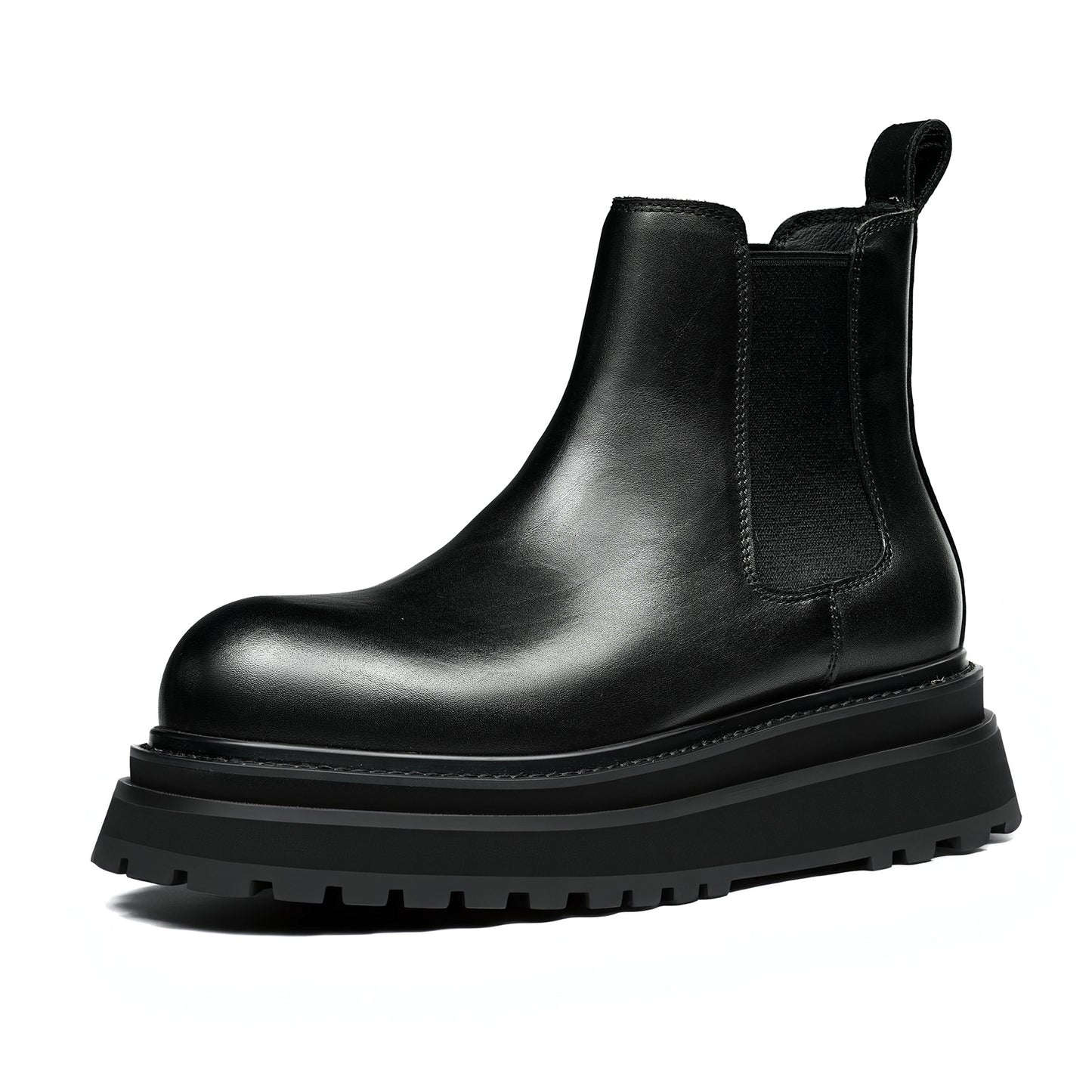 Men's Urban Sculpture Chelsea Boots: Architectural Sole & Streamlined Silhouette