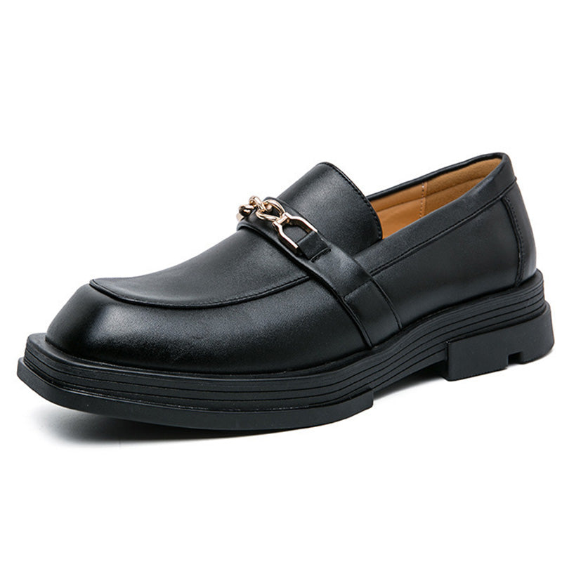 Urban Sculpture Men's Loafers: Architectural Square-Toe & Sculptural Hardware