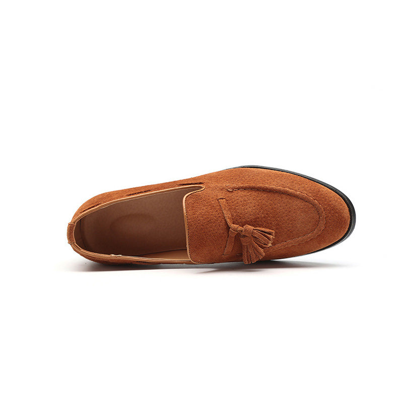 Men's Tassel Suede Loafers Sophisticated Casual Style