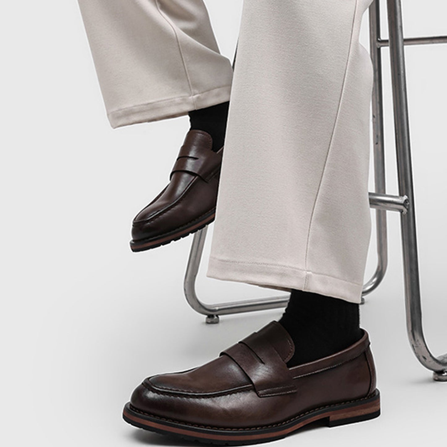 Classic Men's Loafer with Signature Strap Design
