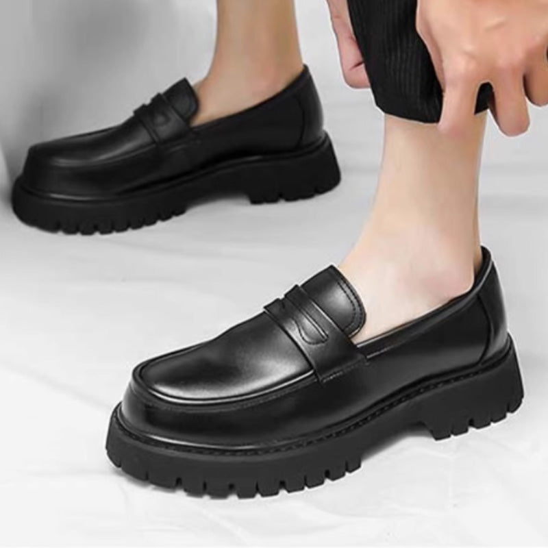 Architectural Men's Loafers: Sculptural Sole & Refined Strap Detailing