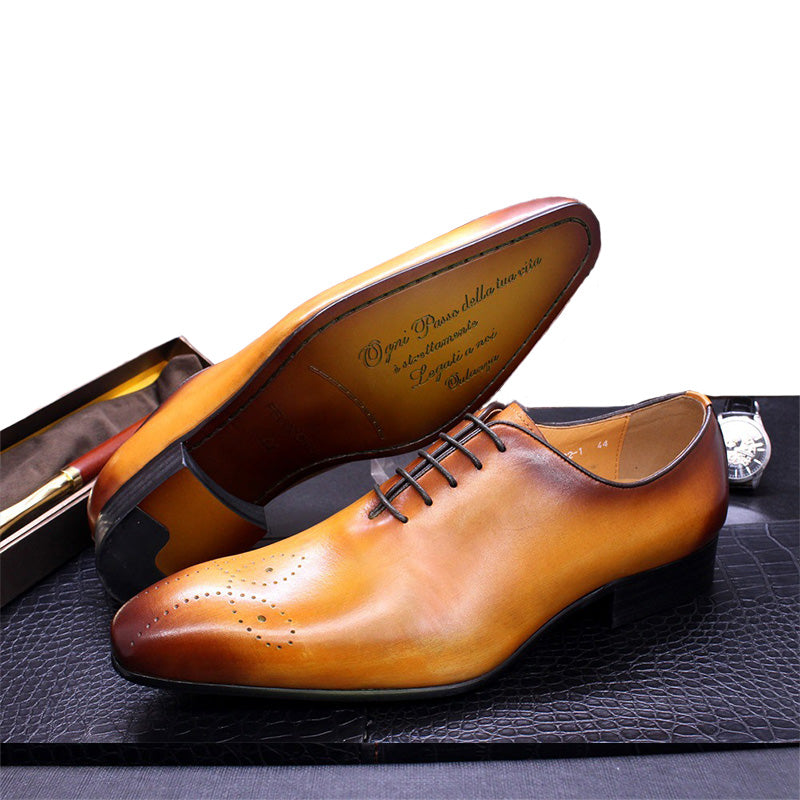 Men's Oxford Shoes Classic Brogue Handcrafted