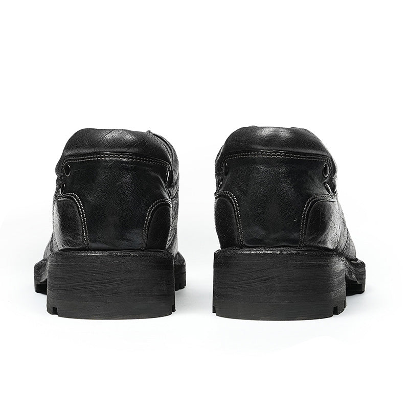 Handcrafted Horsehide Work Derby Boots: Goodyear Welt Toughness & Timeless Style