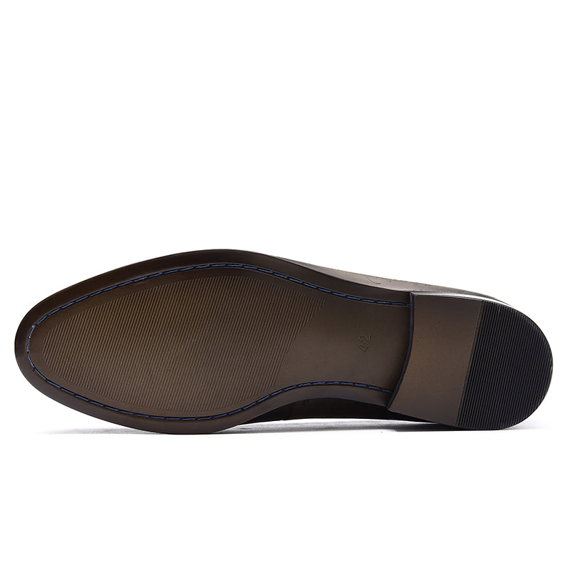 Men's Tassel Loafers - Embossed Design