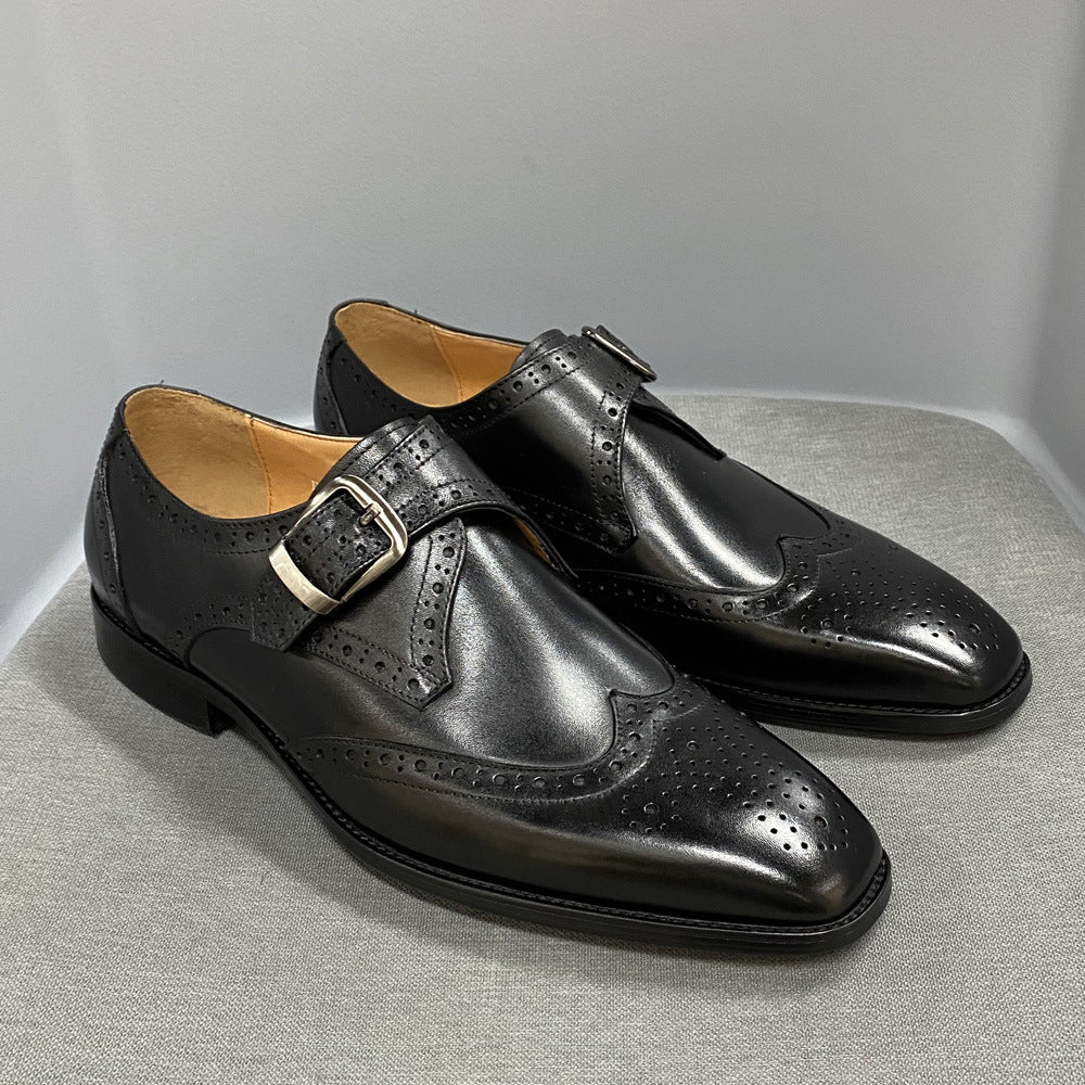 Men’s Wingtip Monk Strap Shoes