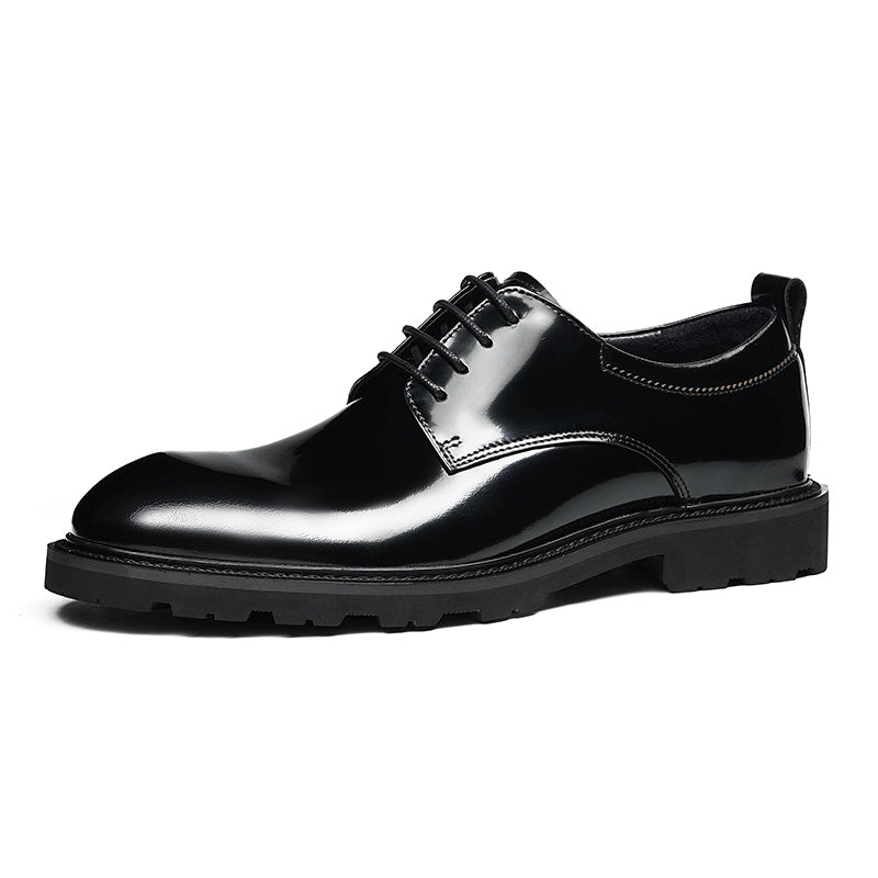 Men's Luminous Derby Shoes: Sculpted Toe Design & Architectural Sole Detailing