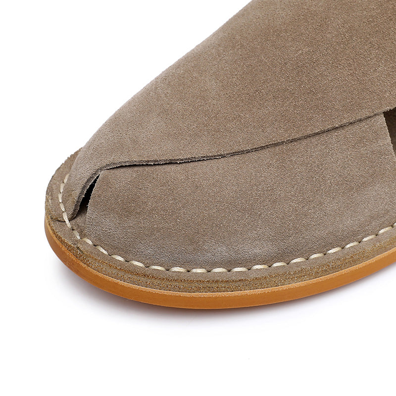 Men's Cross-Strap Sandals: Textured Surface & Minimalist Design