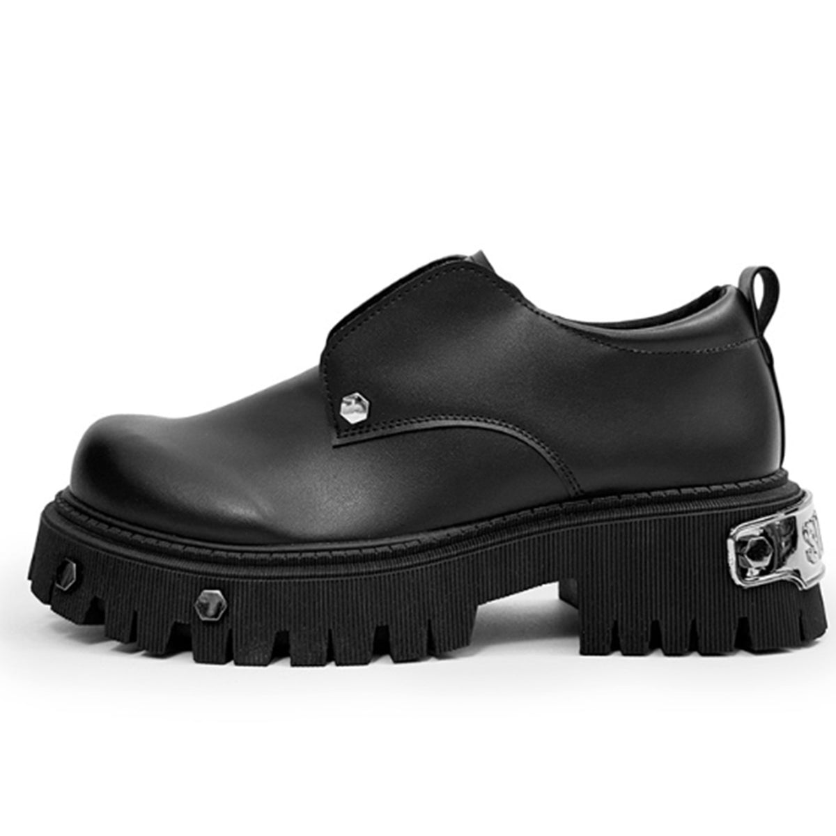 Men's Chunky Platform Derby Shoes | with Metallic Studs