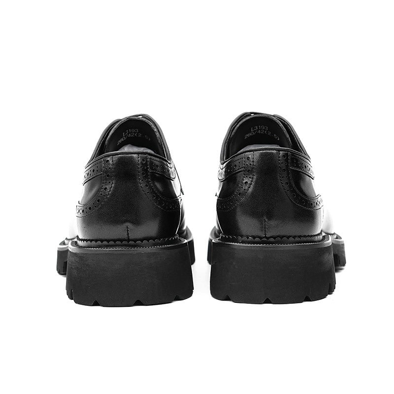 Men's Classic Derby Shoes - Breathable Leather & Rugged Traction