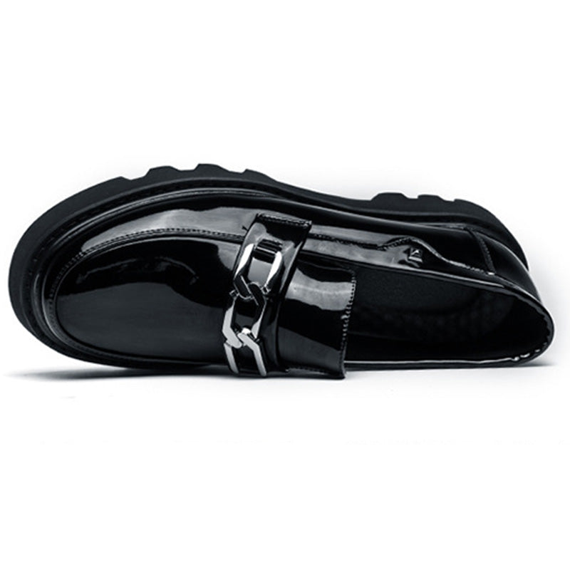 Sculptural Chain Men's Loafers: Architectural Sole & Sleek Silhouette