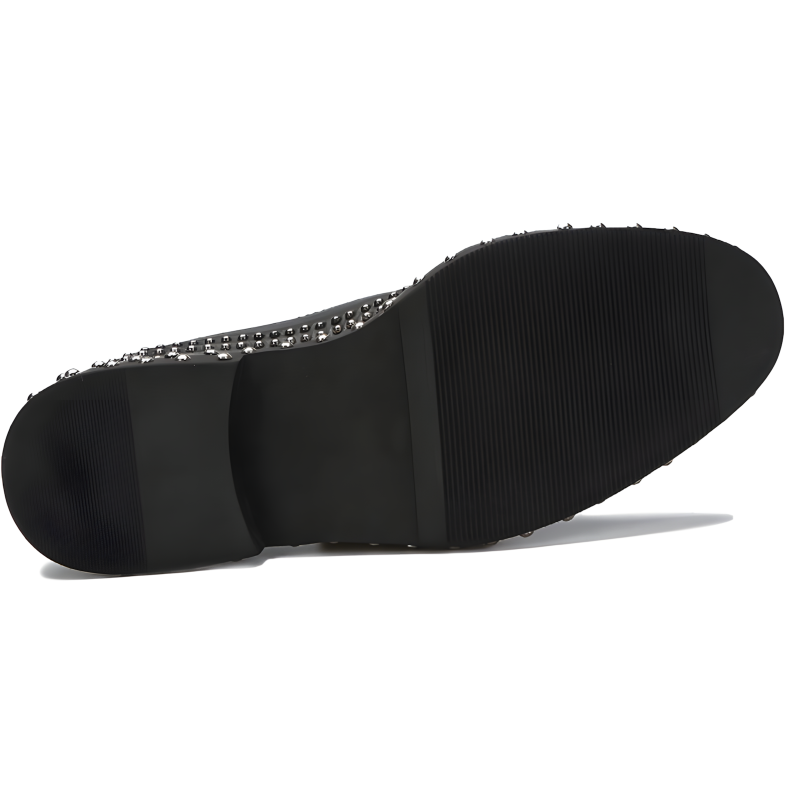 Men's Oxford Shoes Patent Leather Studded Rock-Style