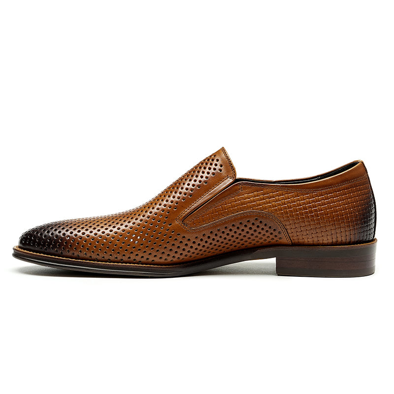 Men's Perforated Leather Loafers