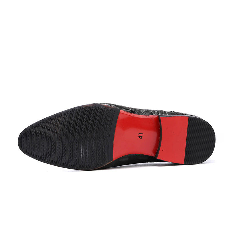 Men’s Exotic Crocodile-Embossed Leather Loafers